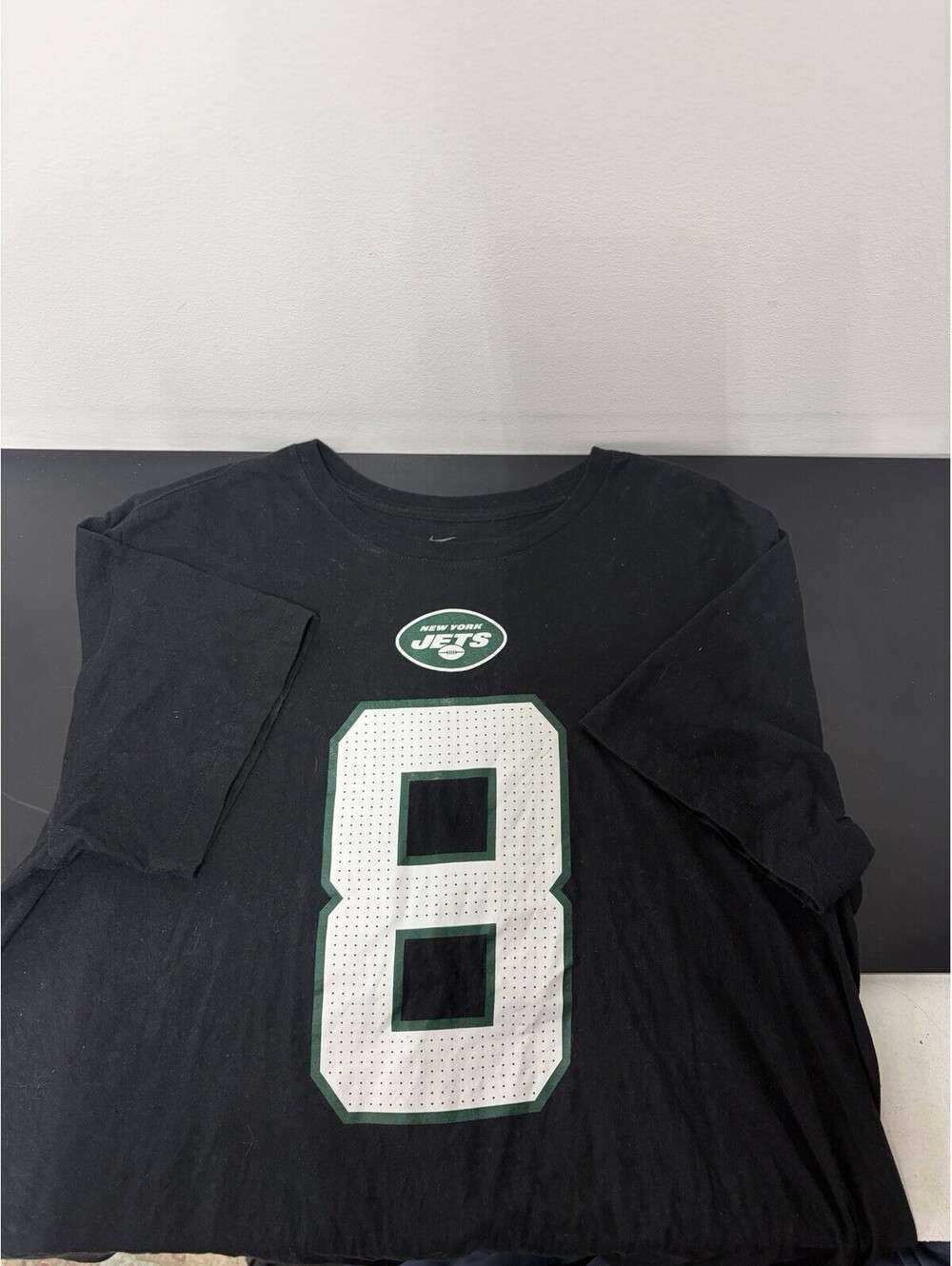 Aaron Rodgers #8 New York Jets Black Jersey NIKE T-Shirt Sz Men's XL